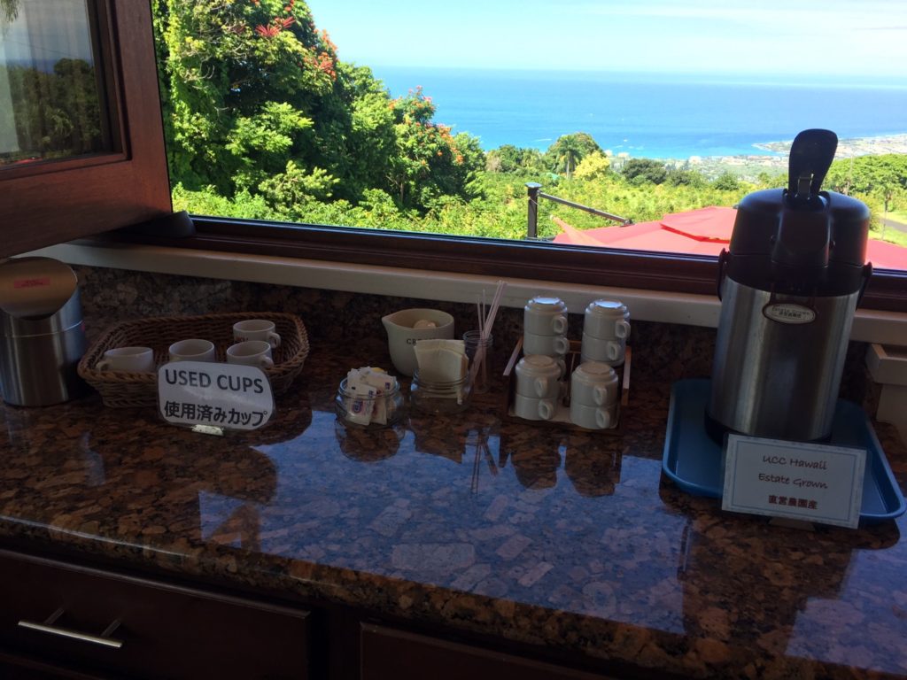UCC ハワイ コナコーヒー直営農園の試飲コーヒー