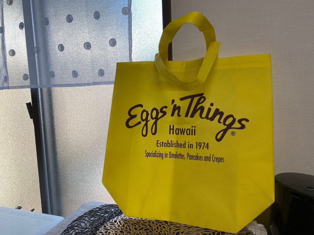 Eggs'n Things（エッグスンシングス）のエコバッグ